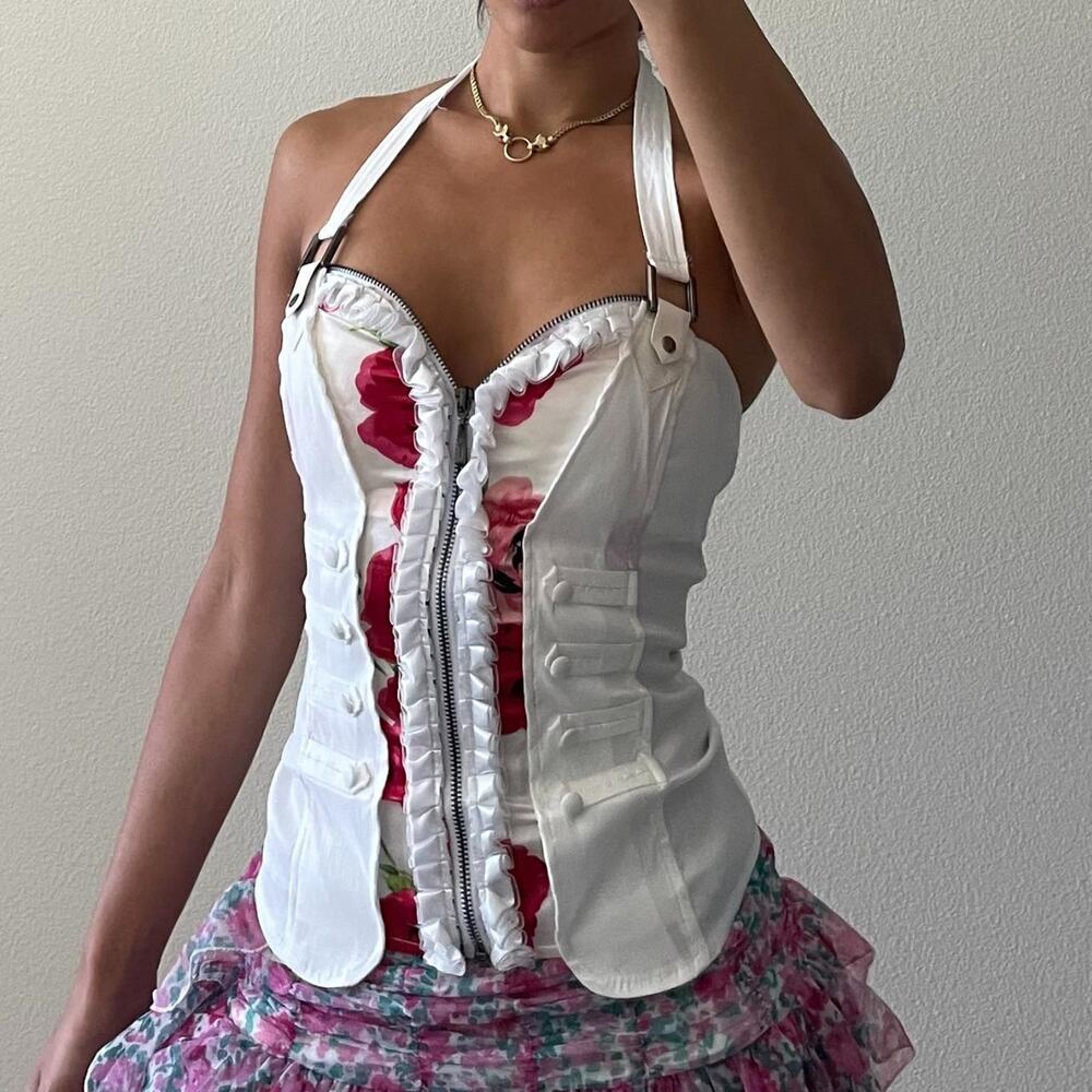 White Y2k Corset L